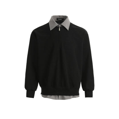 Half Zip-Up Shirt Knitwear No. 1651