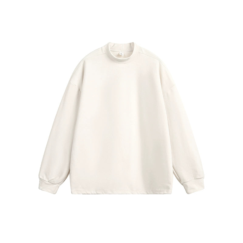Half-high-necked velvet base sweatshirt No.1421