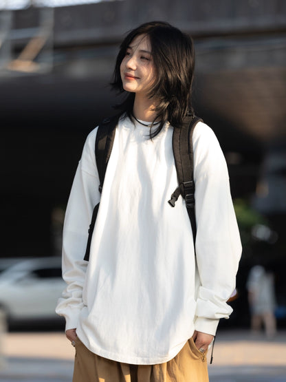 solid color long-sleeved t-shirt No.406