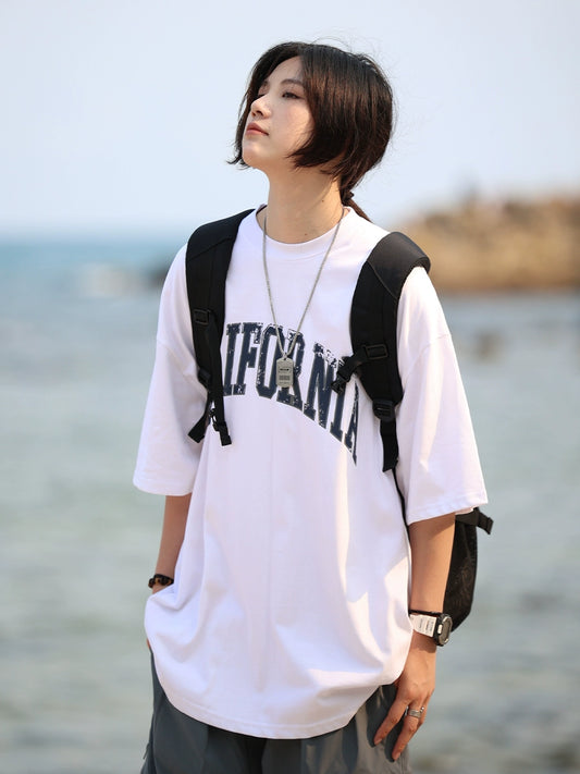 crew neck print short sleeve t-shirt No.704