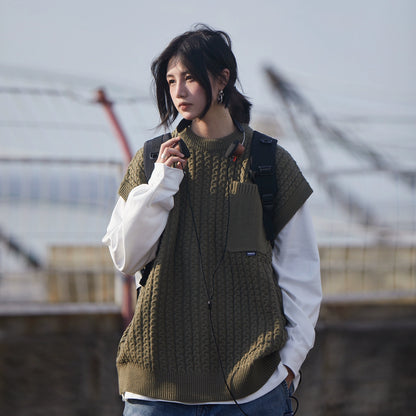 knitted sweater knitted vest No.151