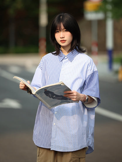 Striped short-sleeved shirt No.637