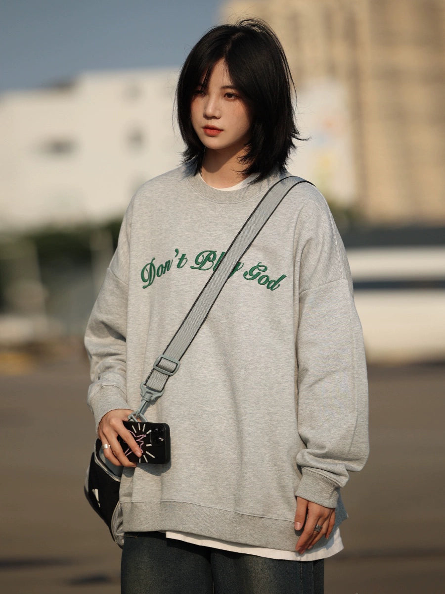 Letter print, round neck sweatshirt, No.1028