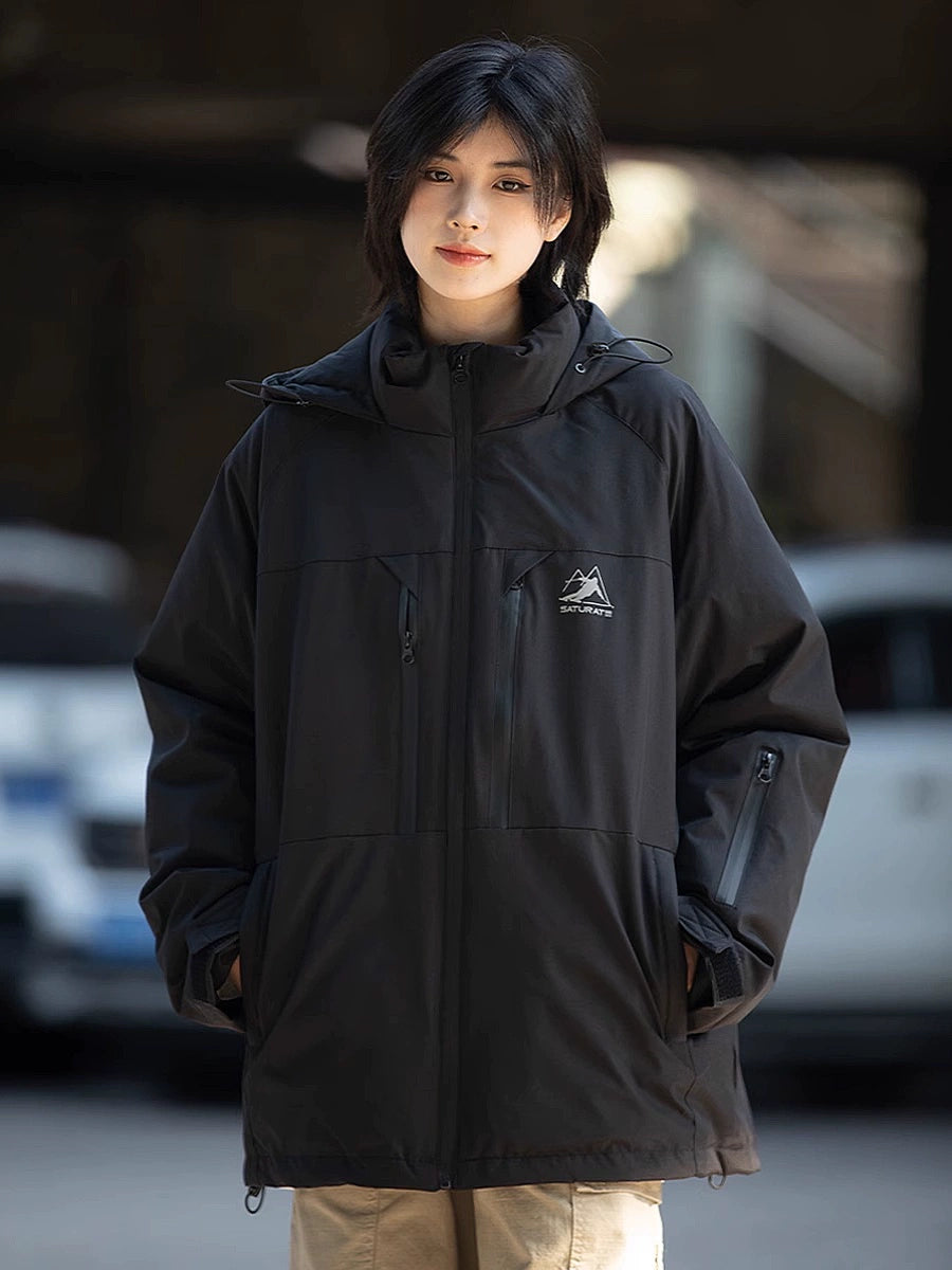 [DUCK DOWN] padded jacket with detachable polar fleece, puffer No.1084