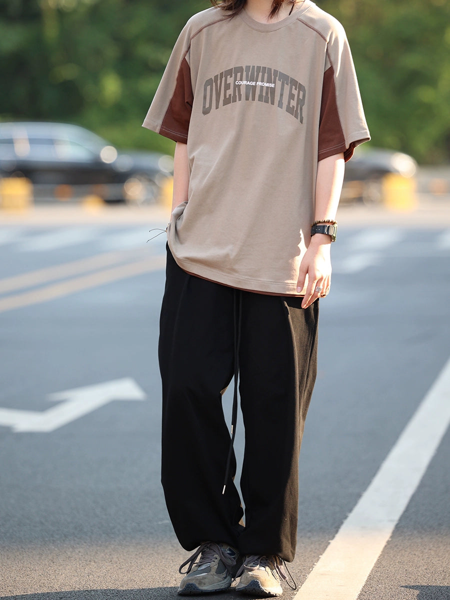 Straight Pants Sweatpants, Loose and Casual No.732