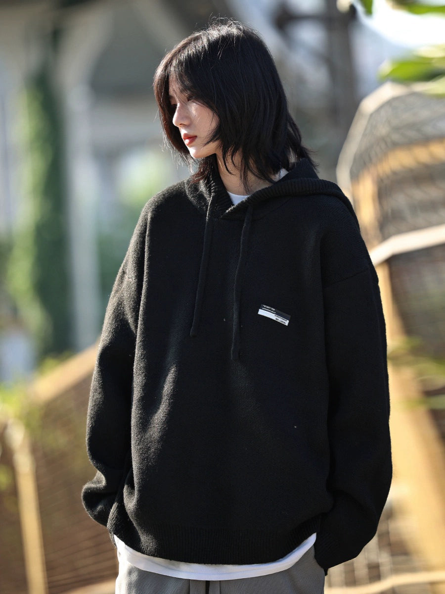 Hooded sweater knitted sweatshirt hoodie No.1004