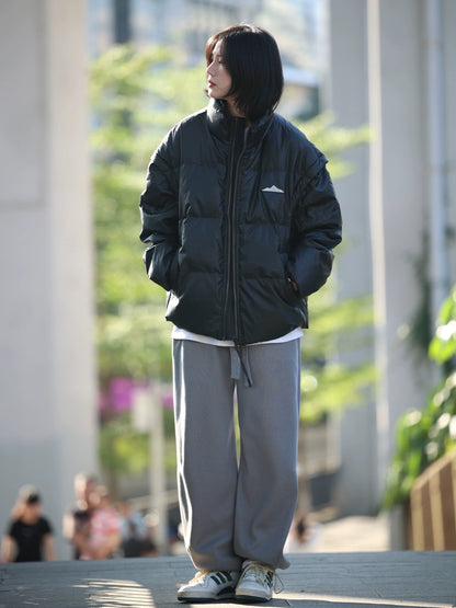 [DUCK DOWN] padded jacket with detachable sleeve jacket, puffer No.1033