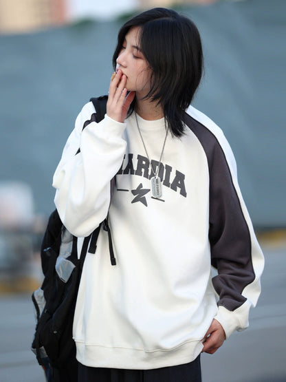 Round neck pullover sweatshirt No.852