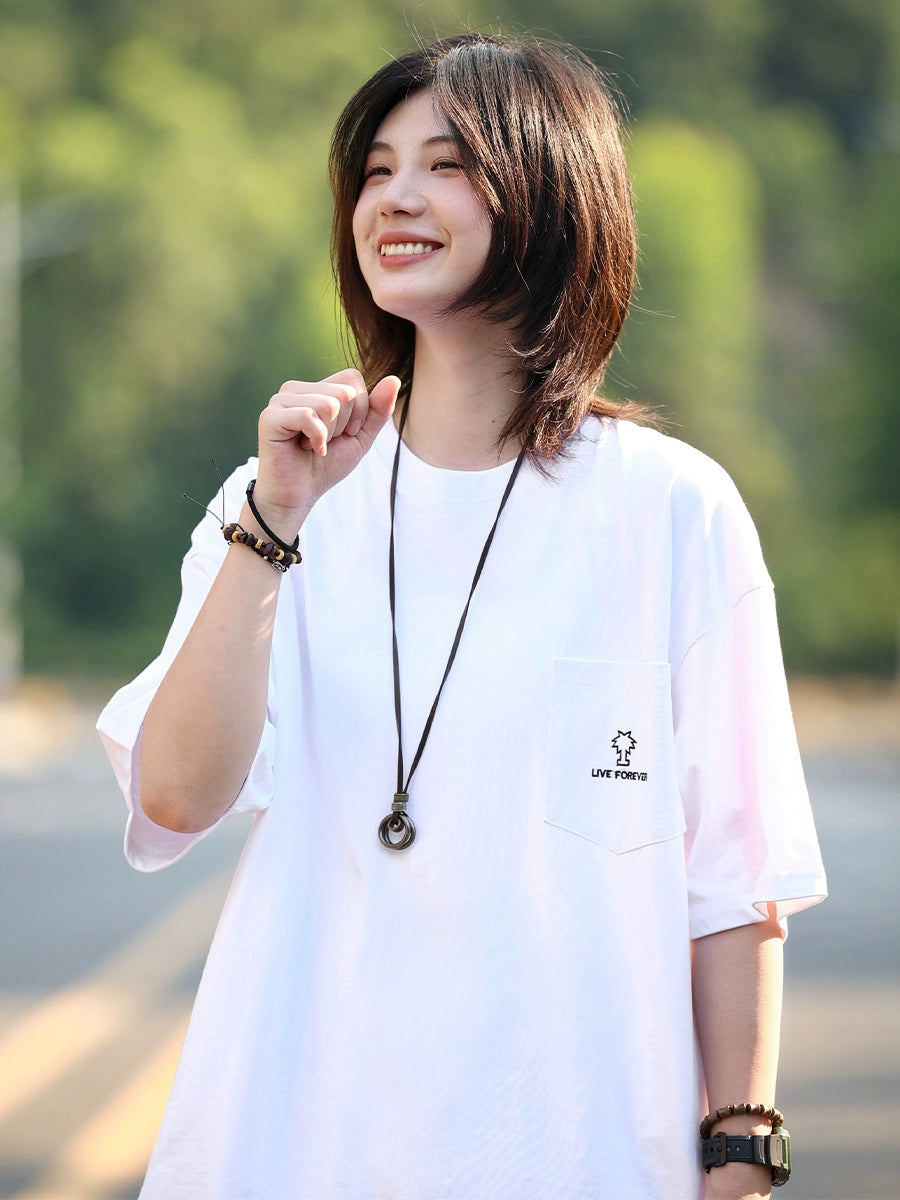 Short sleeve round neck T-shirt No.728