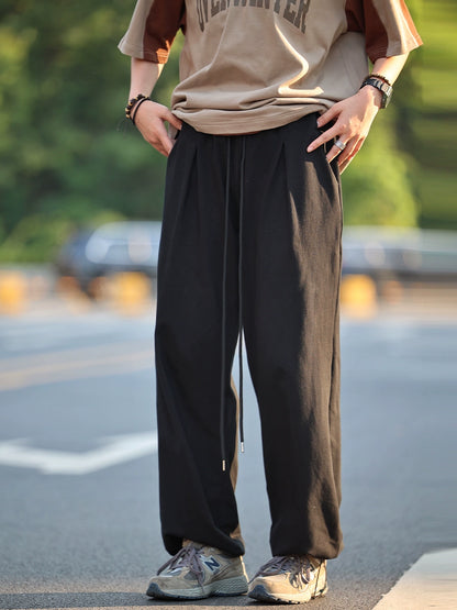 Straight Pants Sweatpants, Loose and Casual No.732