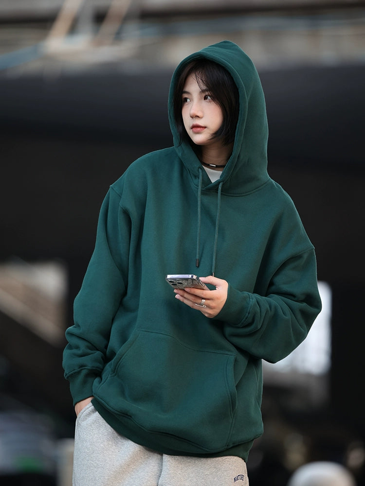 Velvet hooded sweater basic 18 color hodie No.417