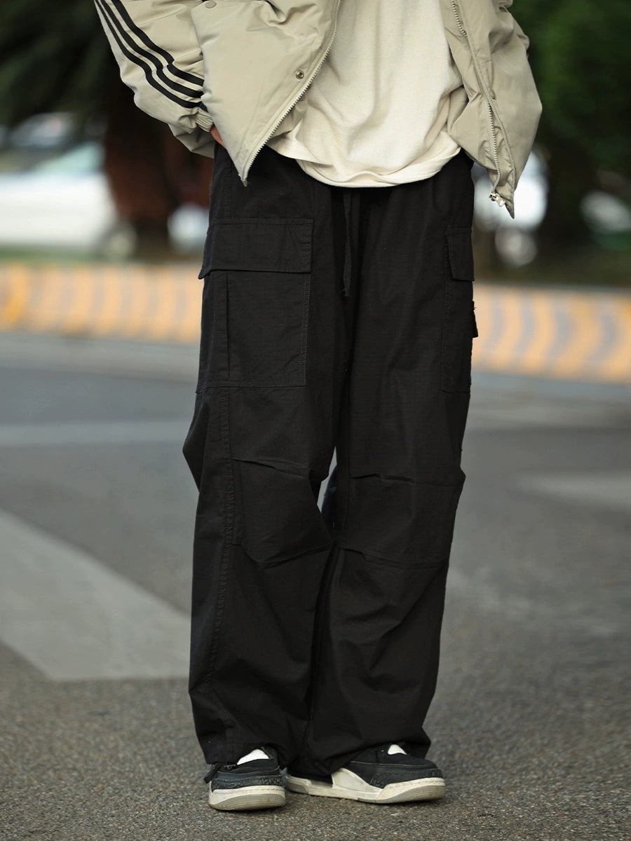 Cargo casual pants wide-leg pants No.973