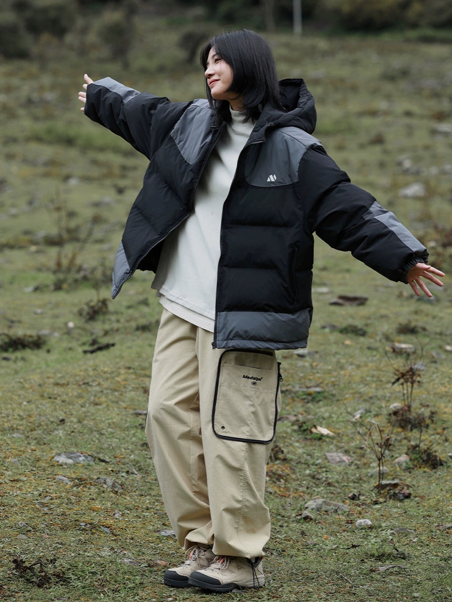 Warm hooded puffer padded jacket No.985