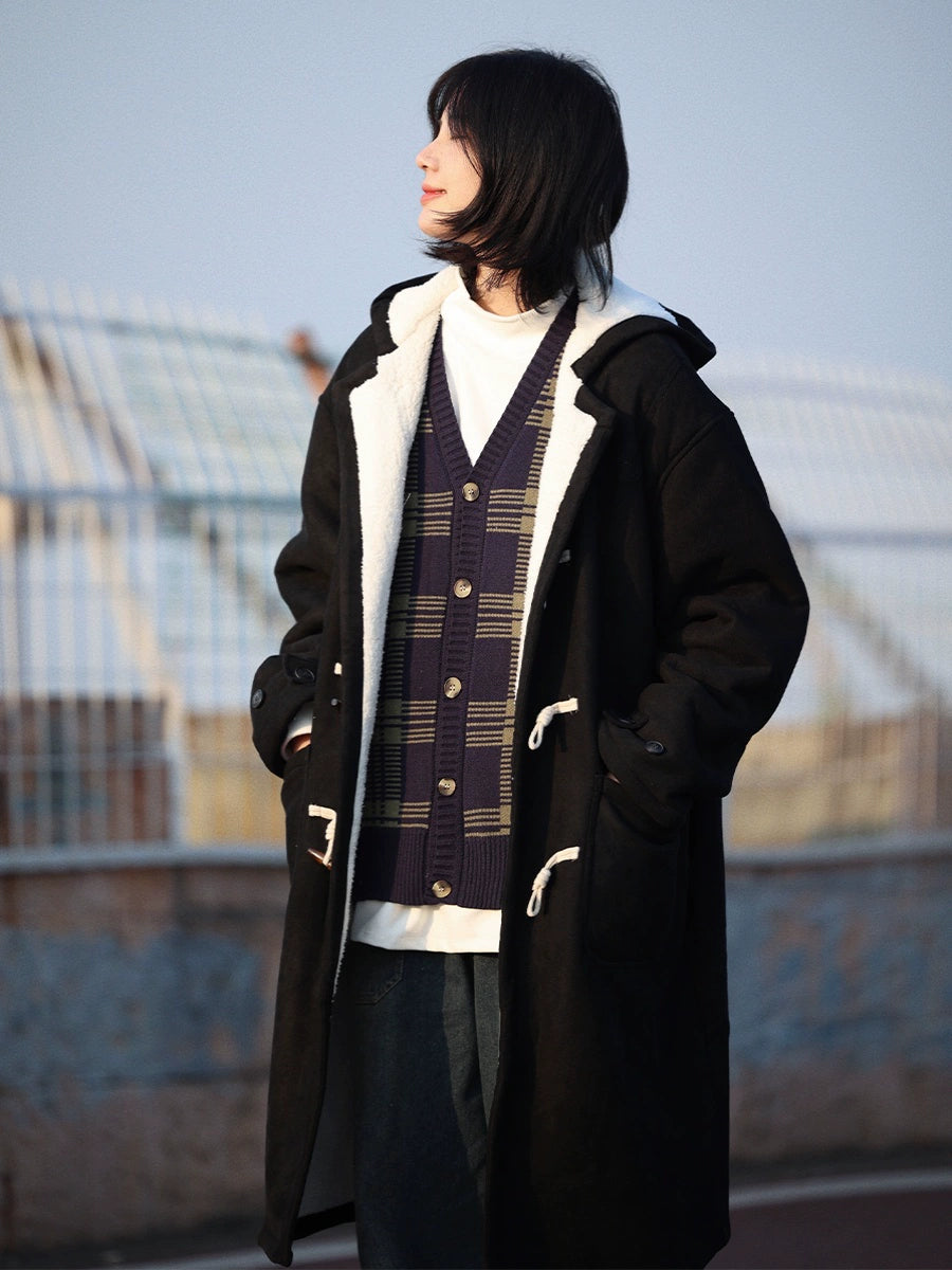 Hooded woolen coat No.1103