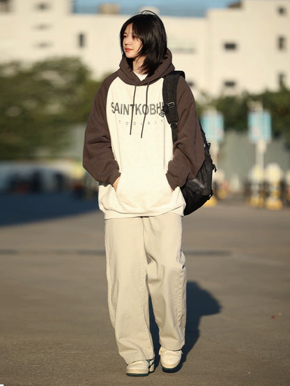 Raglan sleeve hooded sweatshirt, winter hoodie No.1140