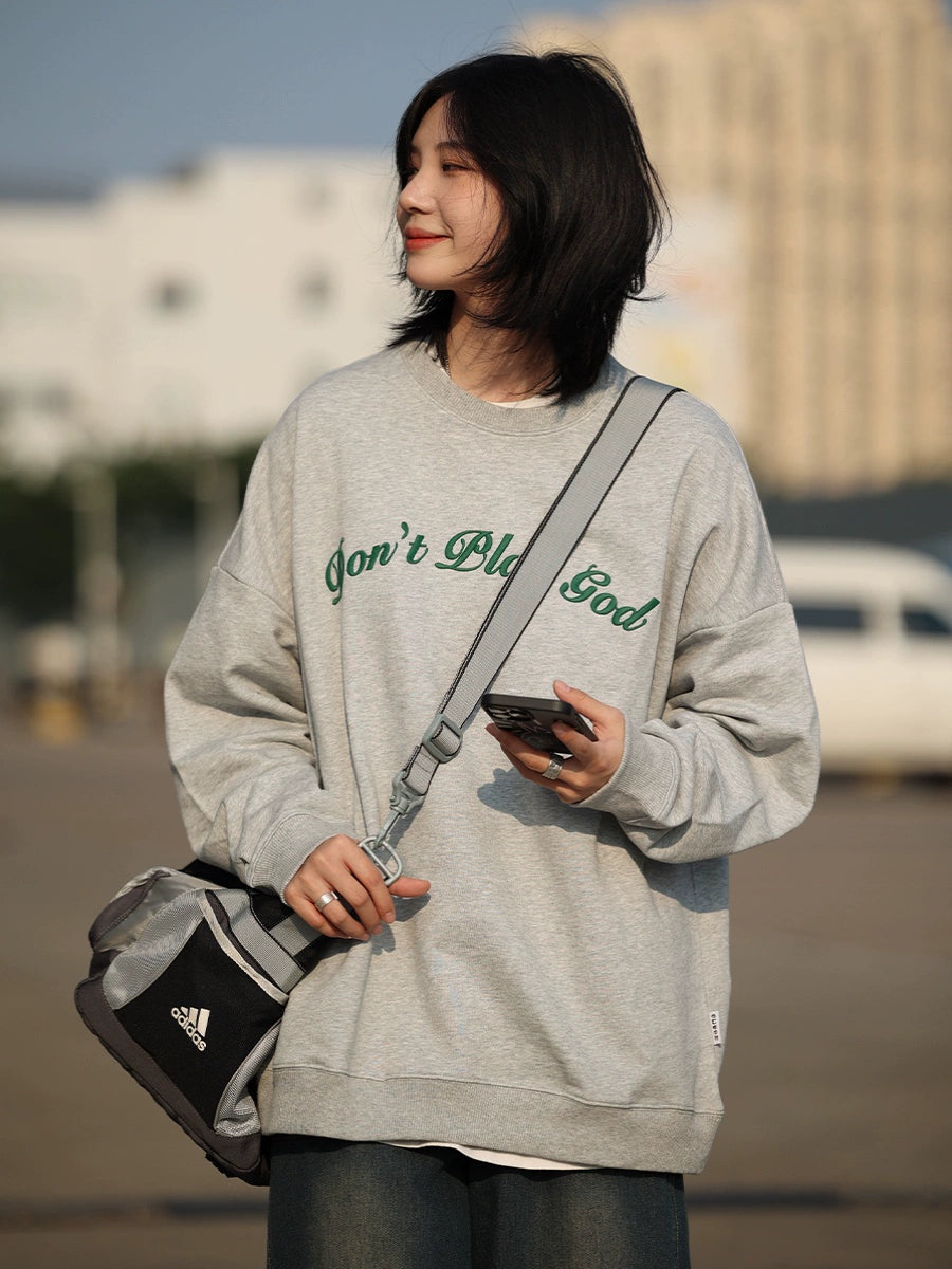 Letter print, round neck sweatshirt, No.1028