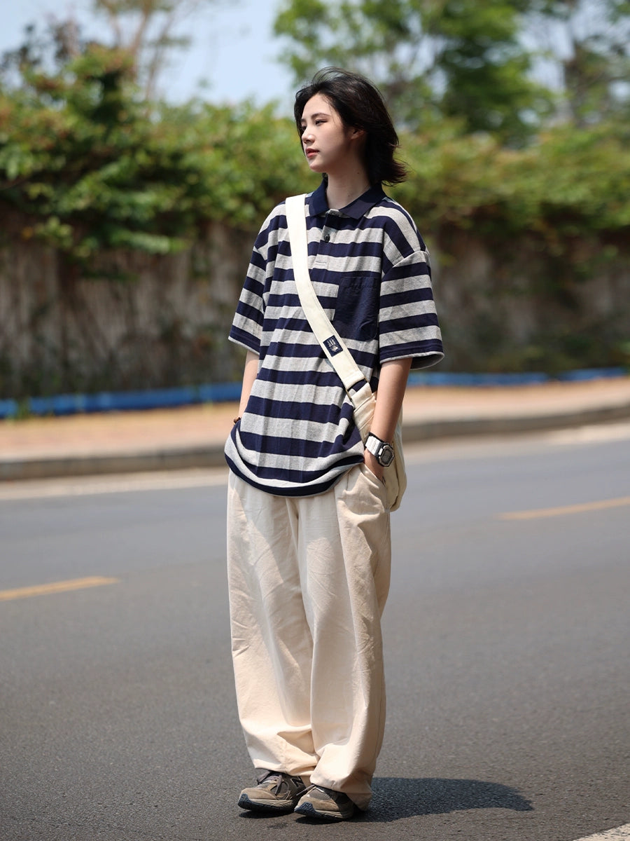 Striped Short Sleeve Polo Shirt No.623