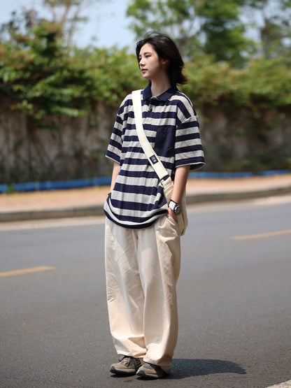 Striped Short Sleeve Polo Shirt No.623