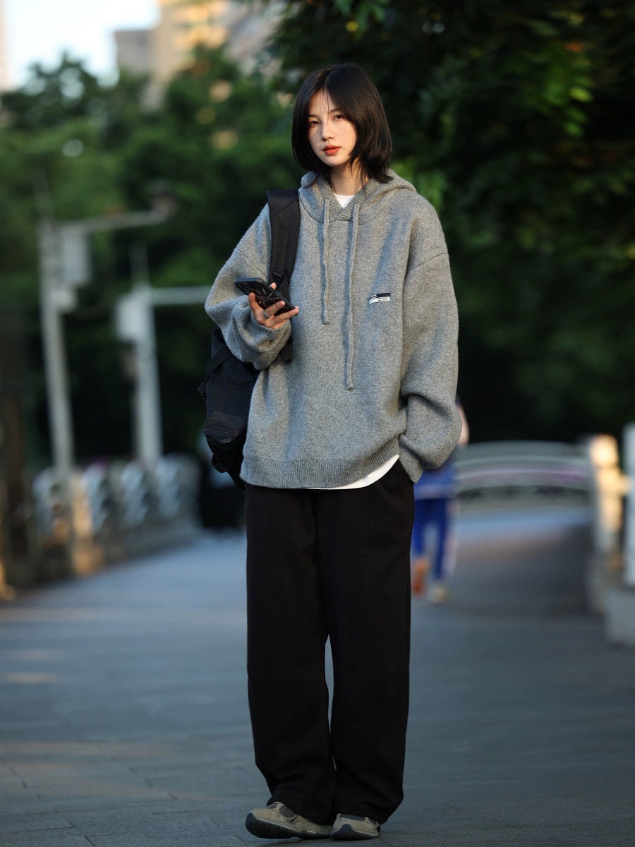 Hooded sweater knitted sweatshirt hoodie No.1004