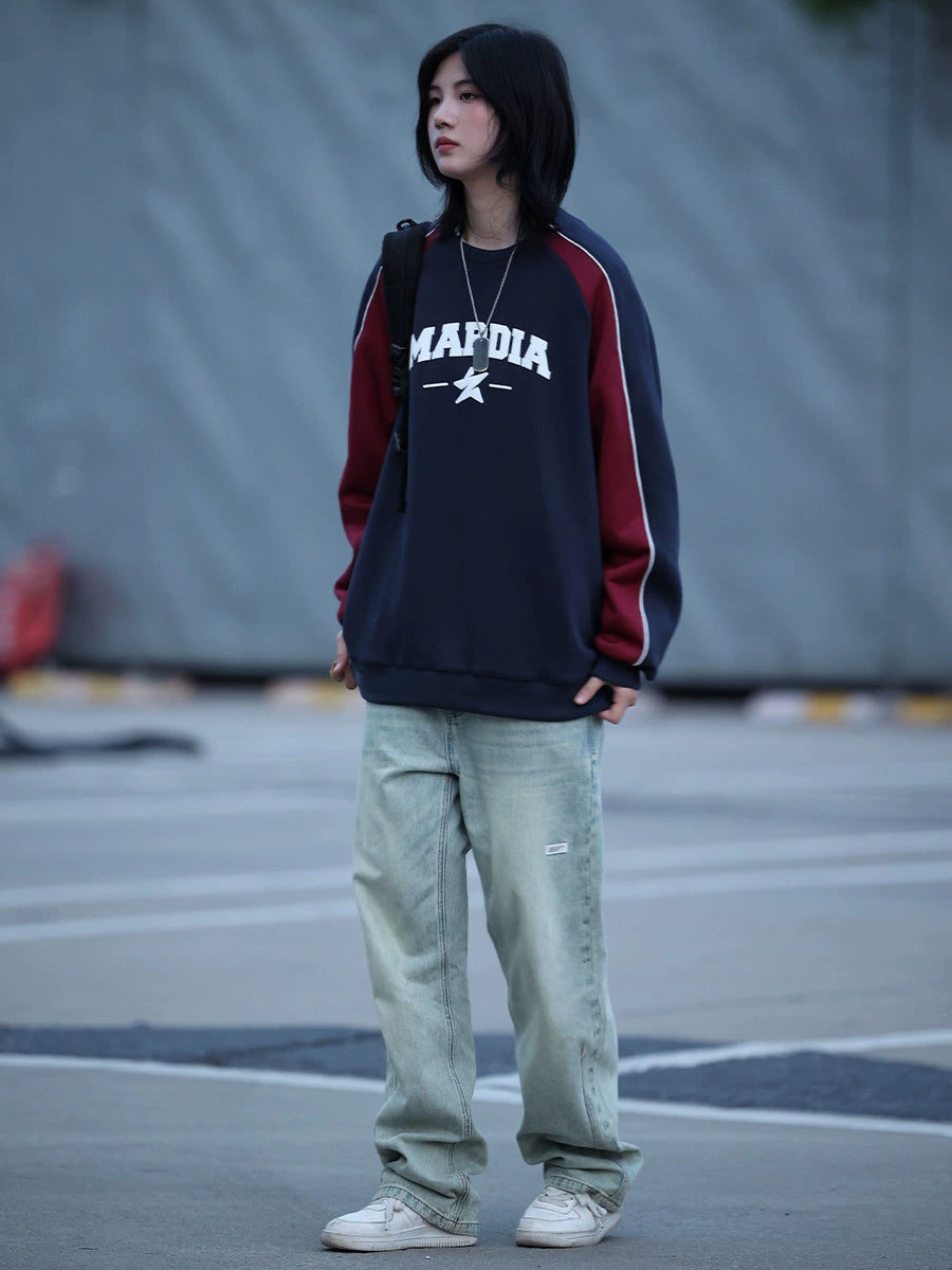 Round neck pullover sweatshirt No.852