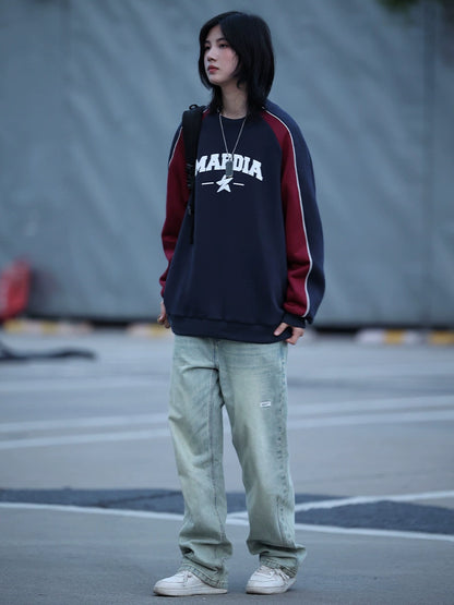 Round neck pullover sweatshirt No.852