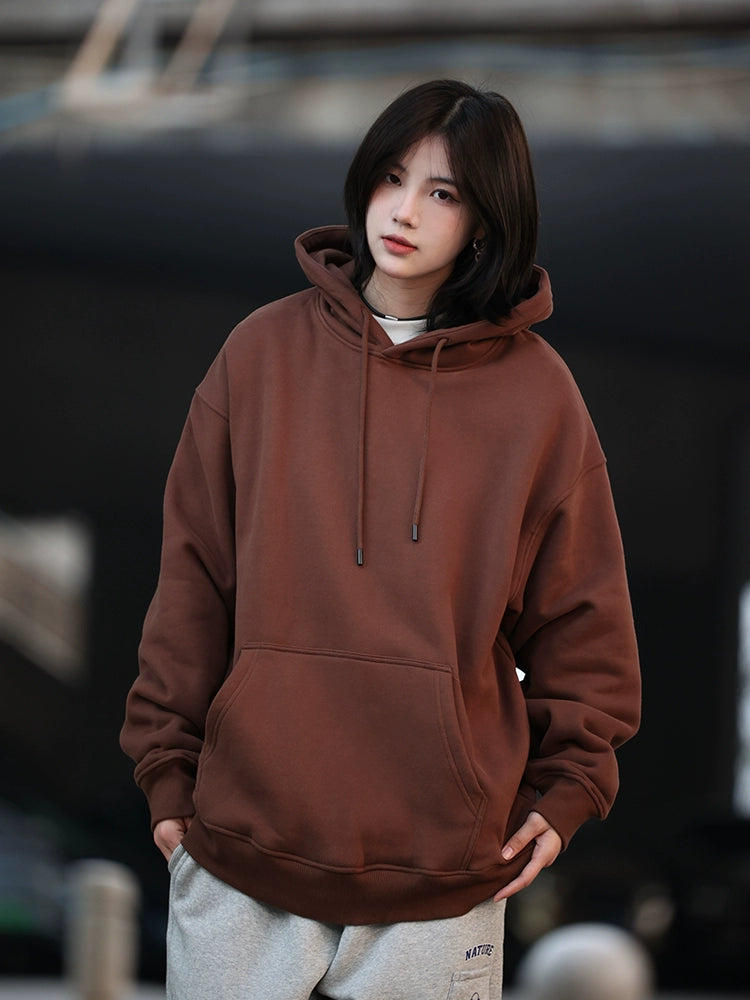 Velvet hooded sweater basic 18 color hodie No.417