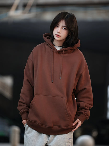 Velvet hooded sweater basic 18 color hodie No.417