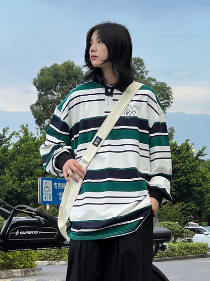 striped polo shirt No.164