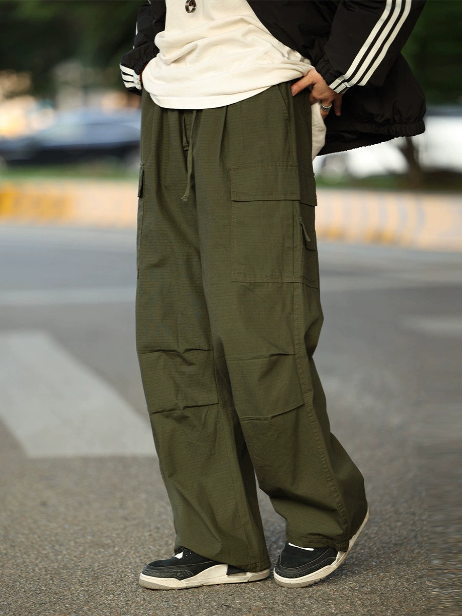 Cargo casual pants wide-leg pants No.973