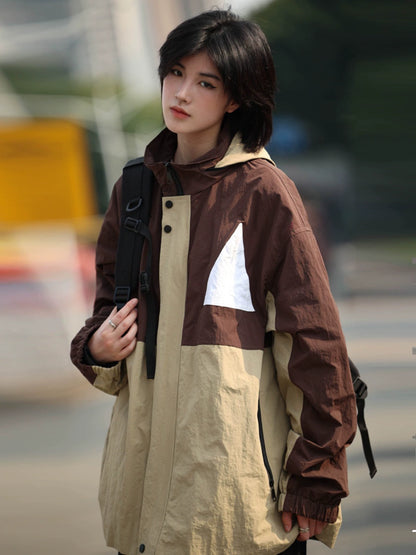 Stitching jacket loose casual jacket No.919