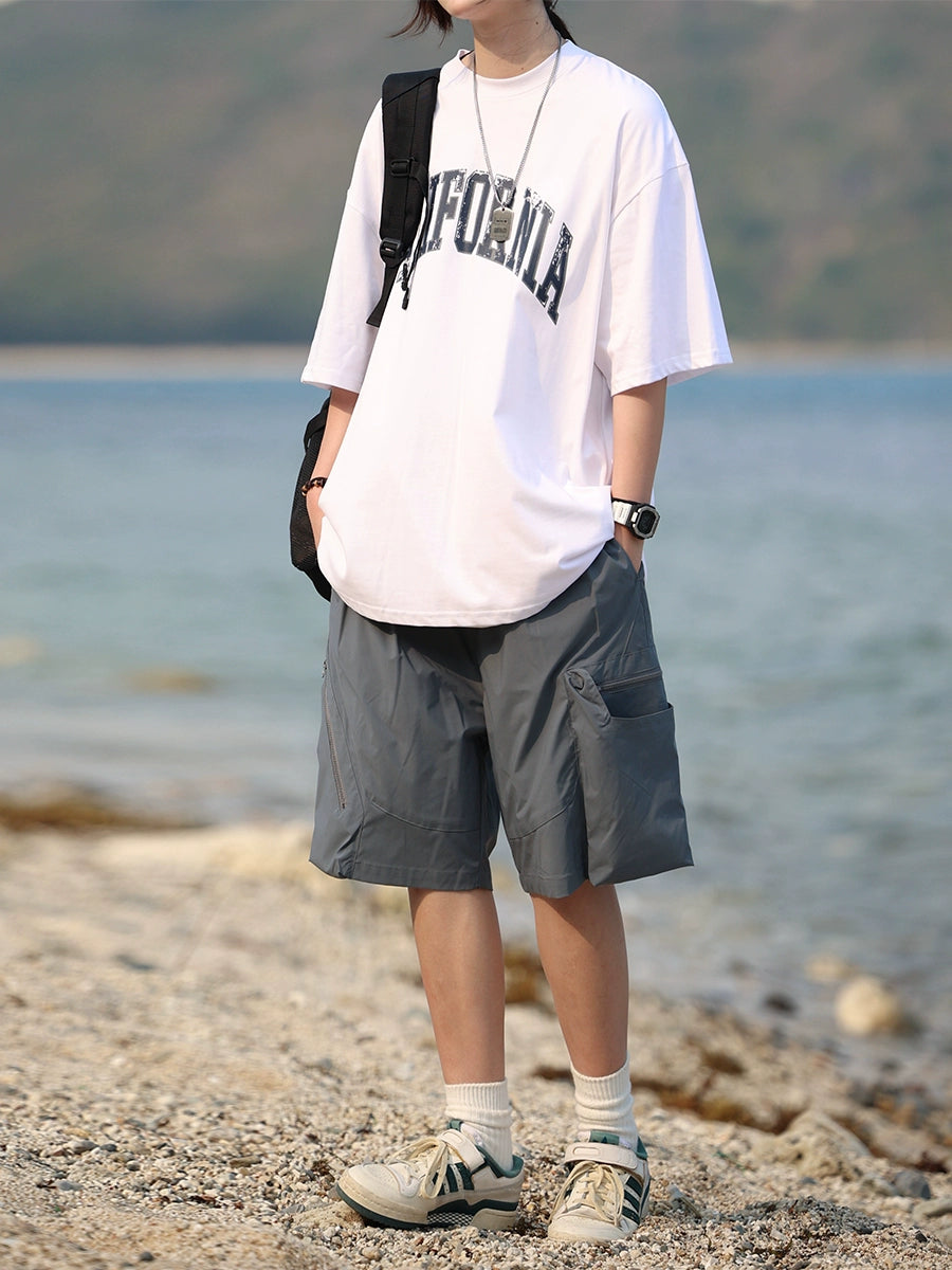crew neck print short sleeve t-shirt No.704
