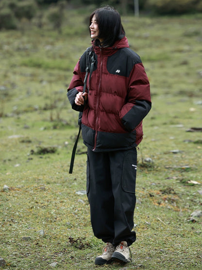 Warm hooded puffer padded jacket No.985