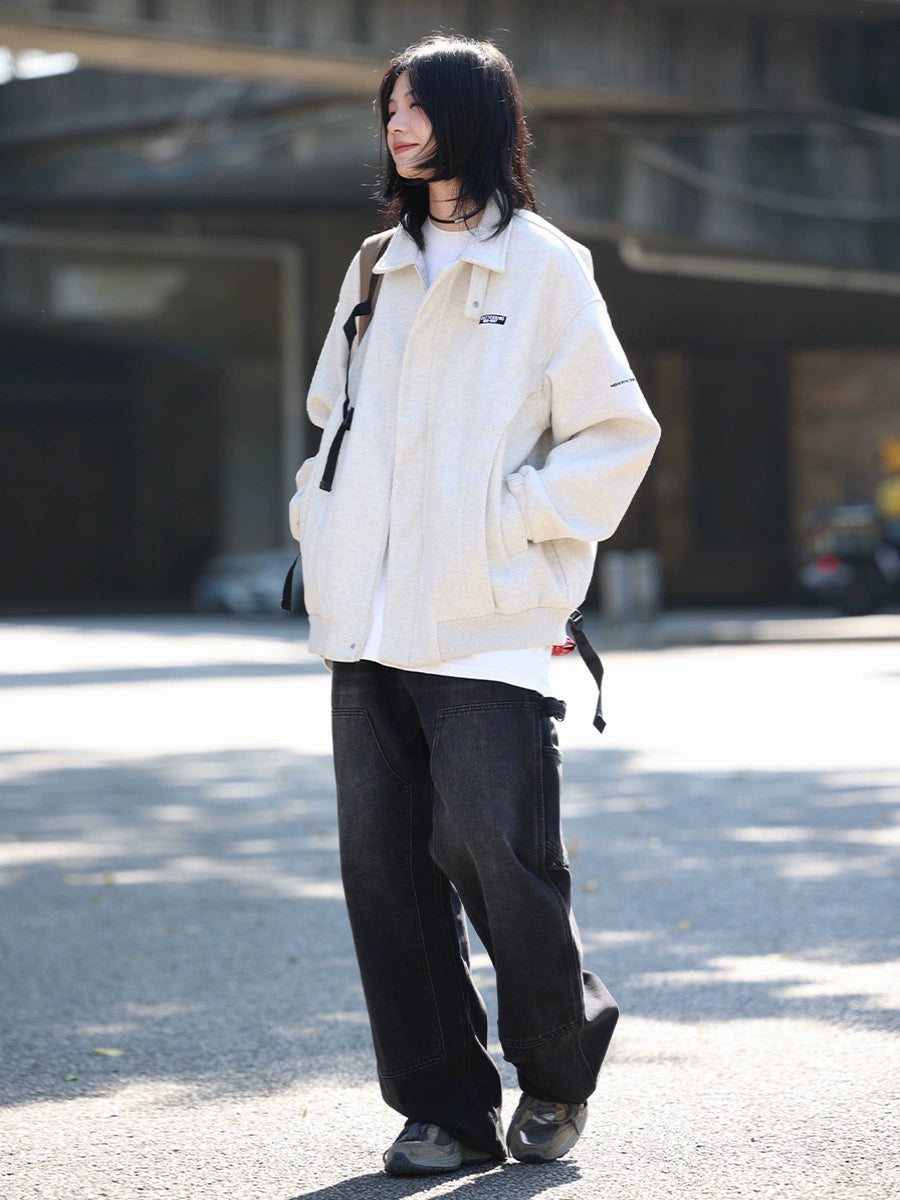 Tweed jacket, woolen coat, loose casual jacket, No.982