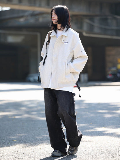 Tweed jacket, woolen coat, loose casual jacket, No.982