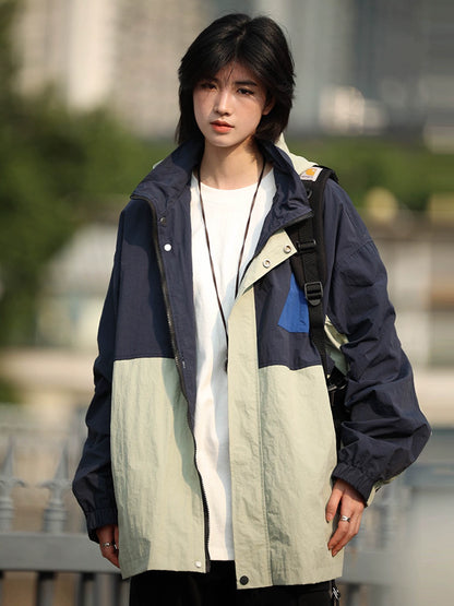 Stitching jacket loose casual jacket No.919