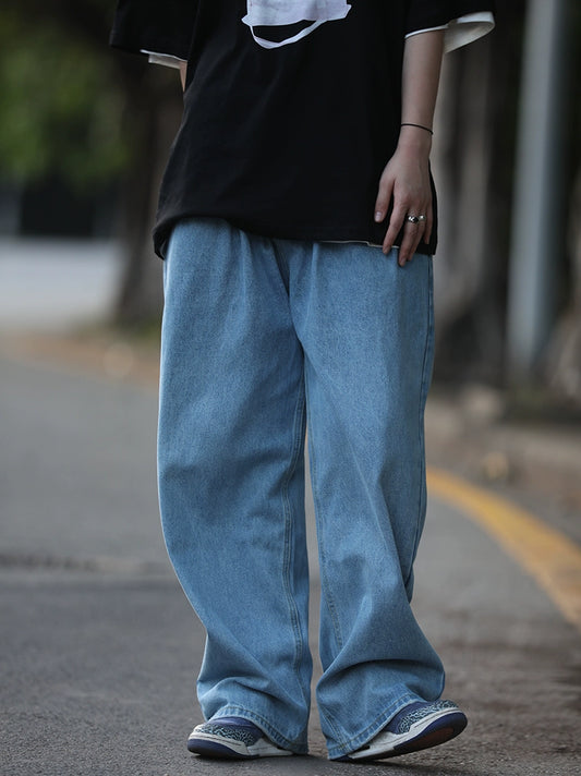 casual jeans summer loose straight wide-leg pants No.366