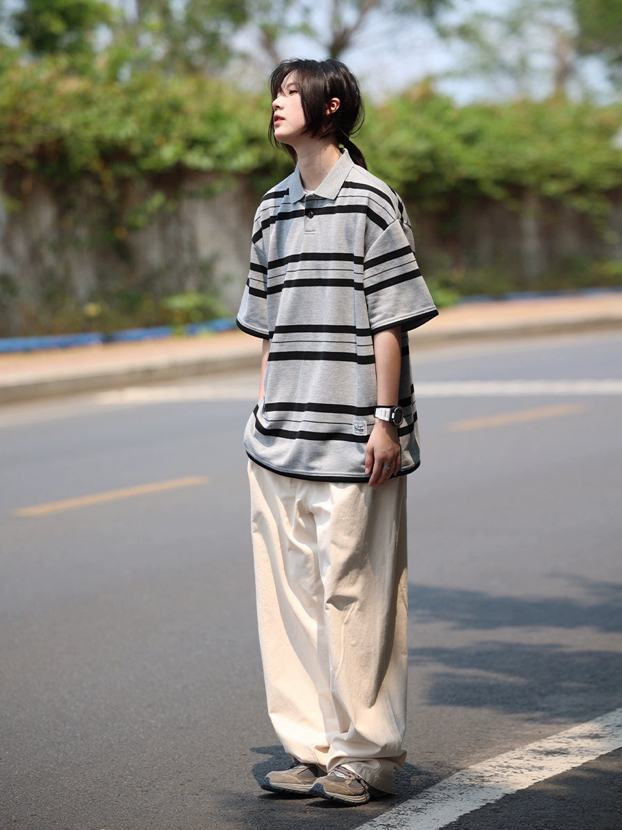 Polo shirt striped short sleeve No.622