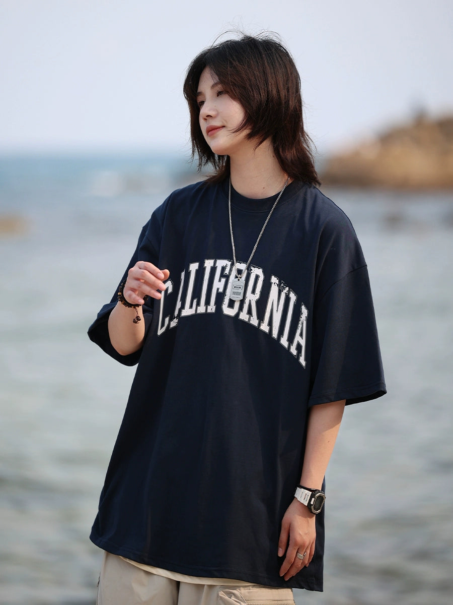 crew neck print short sleeve t-shirt No.704