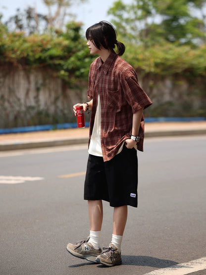 Plaid short sleeve shirt No.619