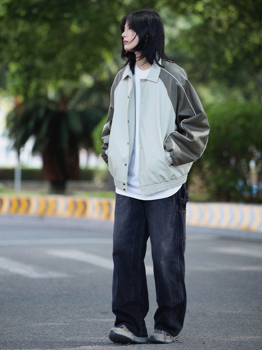 Vegan leather jacket autumn and winter jacket No.984