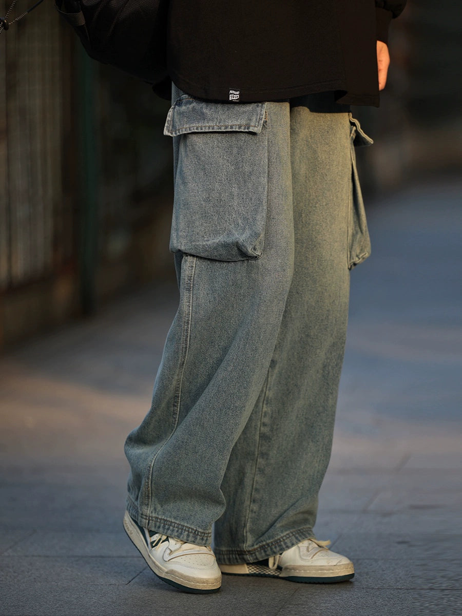 Washed jeans, cargo pants No.1141